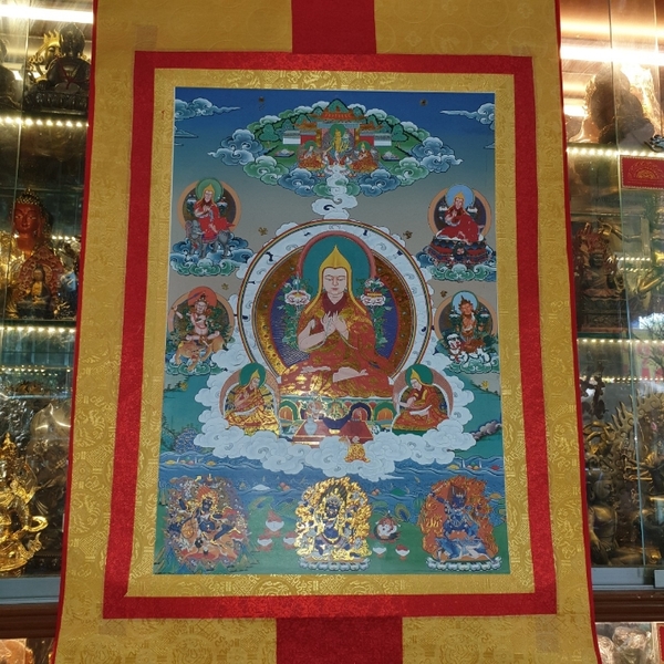 Tranh Thangka Đạo Sư Tông Khách Ba (Tsongkhapa)_120x80cm